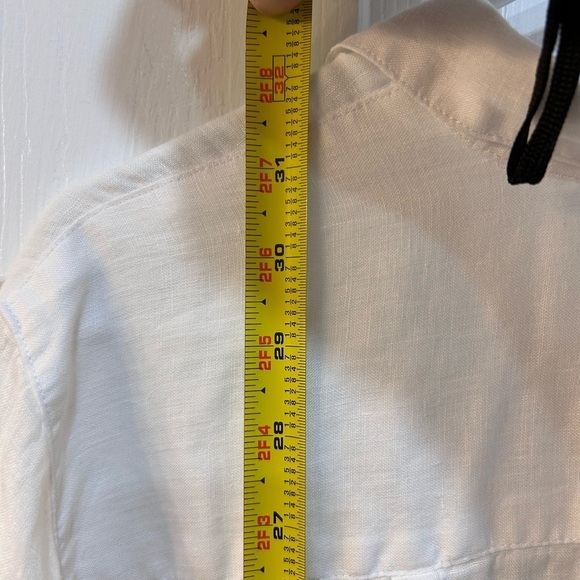 J. Jill Love Linen 100% Linen Tunic Blouse Size XL Petite Cottage Nautical Beach - Picture 8 of 10